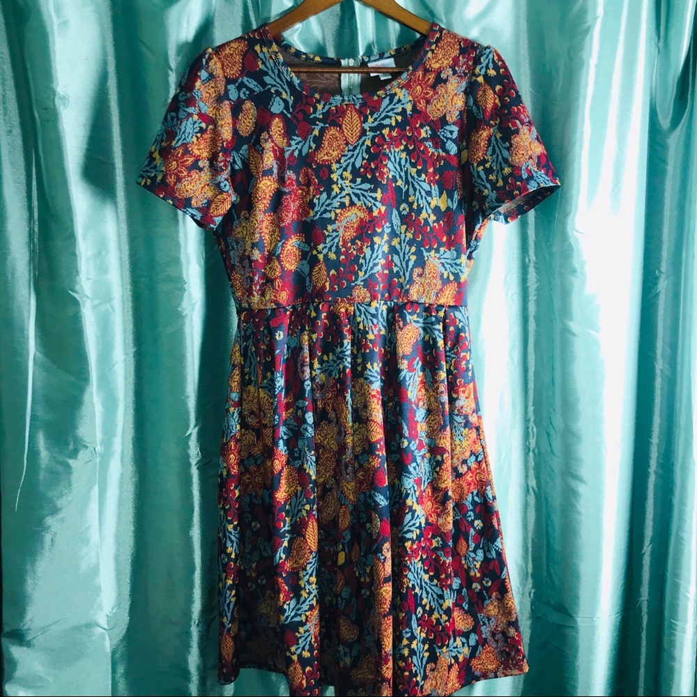 LuLaRoe Amelia Dress Sz XL Floral Print
